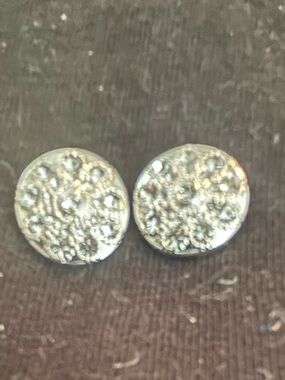 Round Pavé Crystal Original Dots in Silver with Pave Crystals